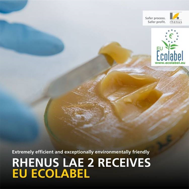 RHENUS LUB obtiene la etiqueta ecológica de la UE (EEL) RHENUS LUB obtiene la etiqueta ecológica de la UE (EEL)