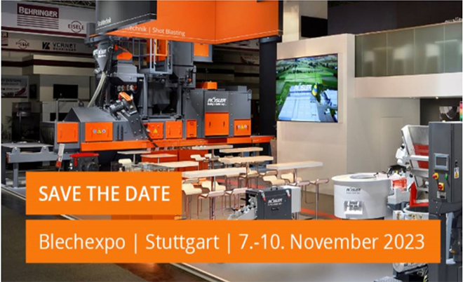 Rösler se enfocará en la digitalización y la automatización del granallado en Blechexpo Rösler se enfocará en la digitalización y la automatización del granallado en Blechexpo