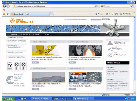 IDEAS EN METAL, S.A. PRESENTA SU NUEVA WEB