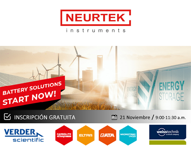 NEURTEK: Webinar Battery Day · 21 Noviembre · ¡Apúntate!