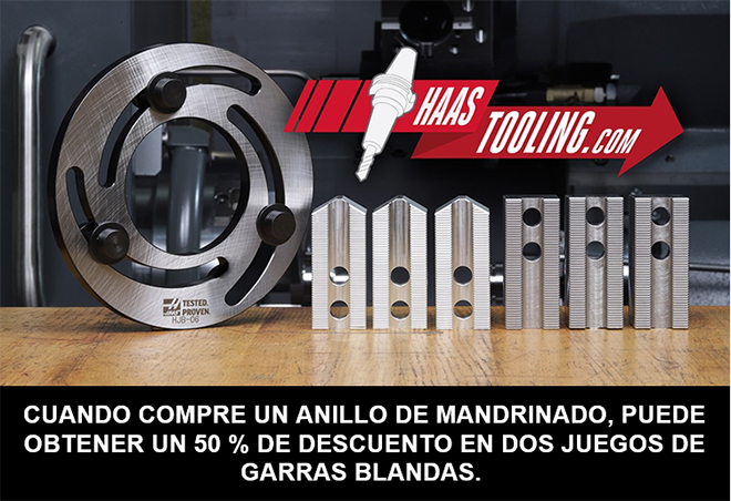 HAAS: Oferta especial en garras blandas + anillos de mandrinado para tornos