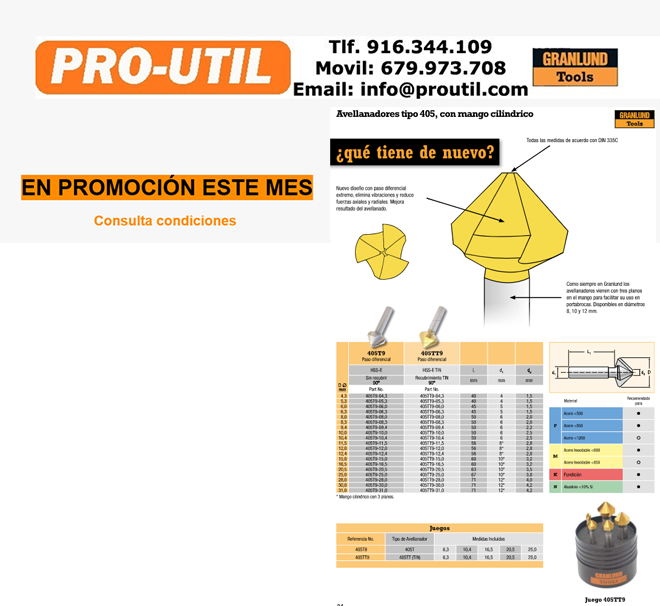 PRO-UTIL Promoción GRANDLUND - Avellanadores Antivibración