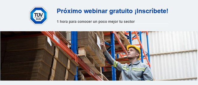 TÜV SÜD - Próximo webinar gratuito: Inspección técnica de estanterías