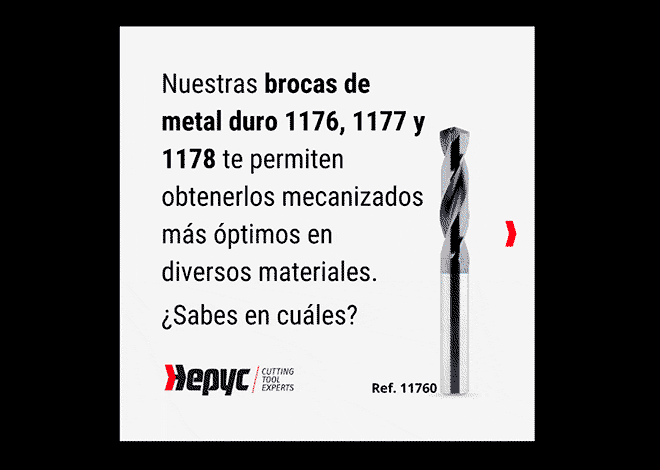 HEPYC: Brocas de metal duro 1176, 1177 y 1178 te permiten obtener los mecanizados más óptimos en diversos materiales HEPYC: Brocas de metal duro 1176, 1177 y 1178 te permiten obtener los mecanizados más óptimos en diversos materiales
