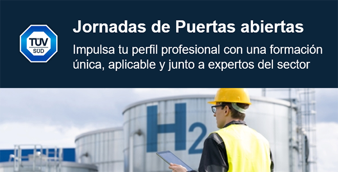 TÜV SÜD: ¡Te invitamos! Puertas abiertas: Cursos sobre Hidrógeno Verde y Captura de CO₂ TÜV SÜD: ¡Te invitamos! Puertas abiertas: Cursos sobre Hidrógeno Verde y Captura de CO₂