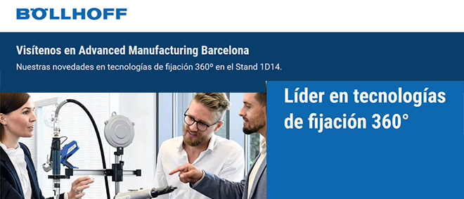 Las últimas soluciones de Böllhoff llegarán a Advanced Manufacturing Barcelona