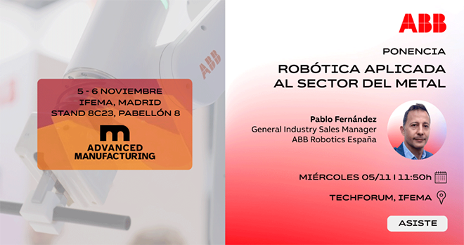 ABB presenta en Advanced Manufacturing Madrid 2025 sus últimas soluciones robóticas con IA para una automatización más flexible, intuitiva y eficiente 
