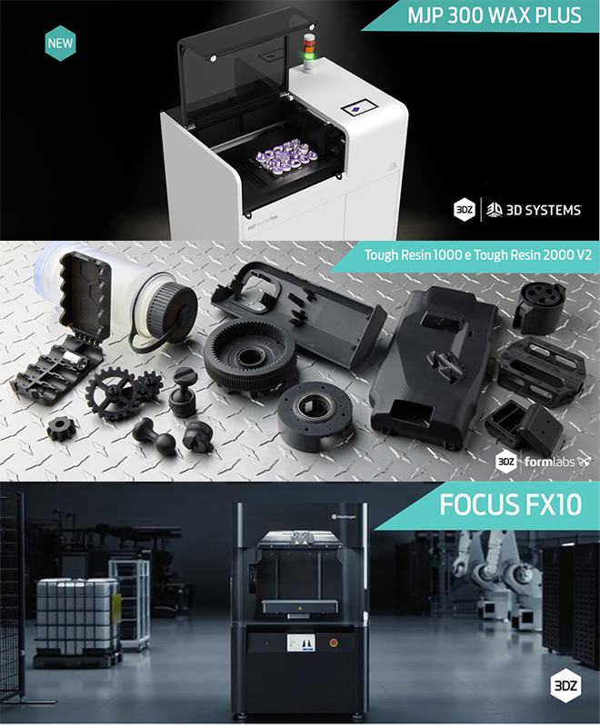 3DZ: Novedades para la impresión 3D con cera, resina, composite y metal