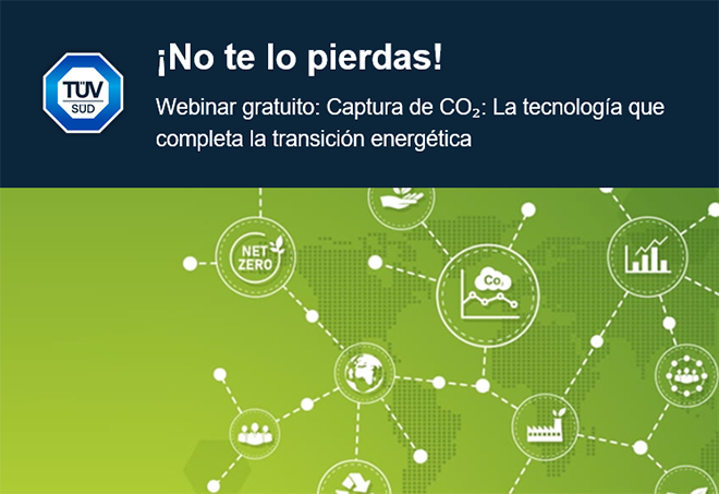 TÜD SUD: ¡Te invitamos! Inscríbete a nuestro Webinar gratuito: Captura de CO₂: La tecnología que completa la transición energética TÜD SUD: ¡Te invitamos! Inscríbete a nuestro Webinar gratuito: Captura de CO₂: La tecnología que completa la transición energética