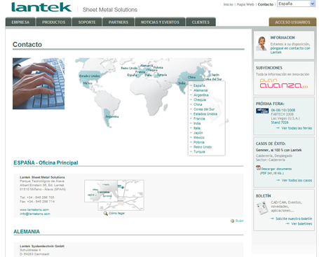 Lantek renueva su web y completa su oferta de servicios accesibles desde la misma