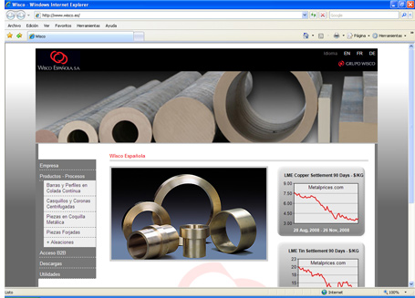 Wisco Española S.A. presenta su nueva página Web